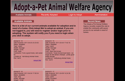 Visit the Adopt-a-Pet Site